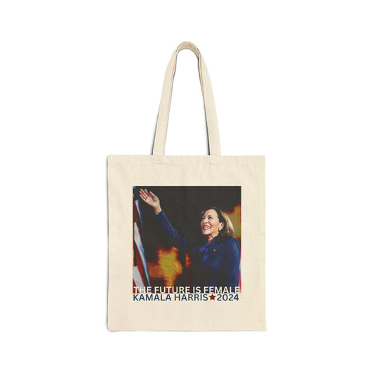 Kamala Harris -The Future is Female Cotton Canvas Tote Bag