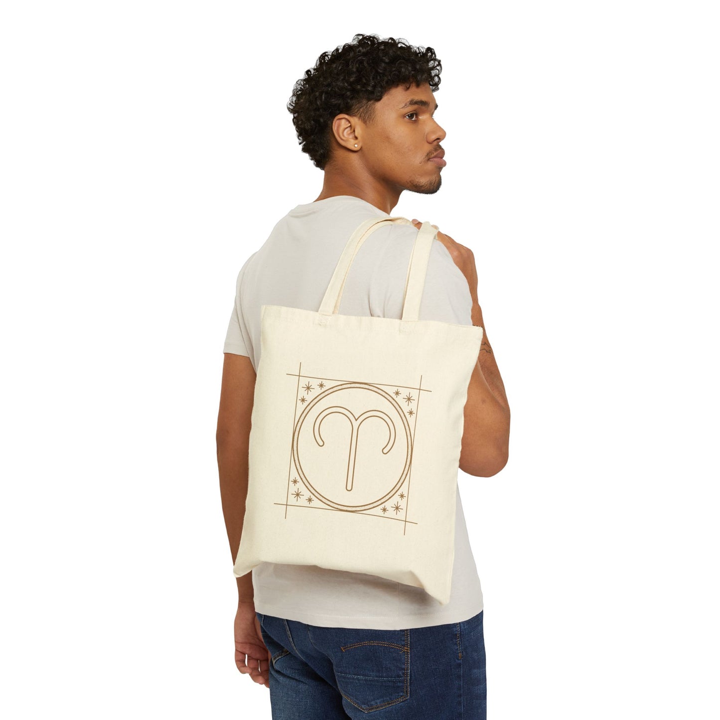 Aries Zodiac Canvas Tote Bag