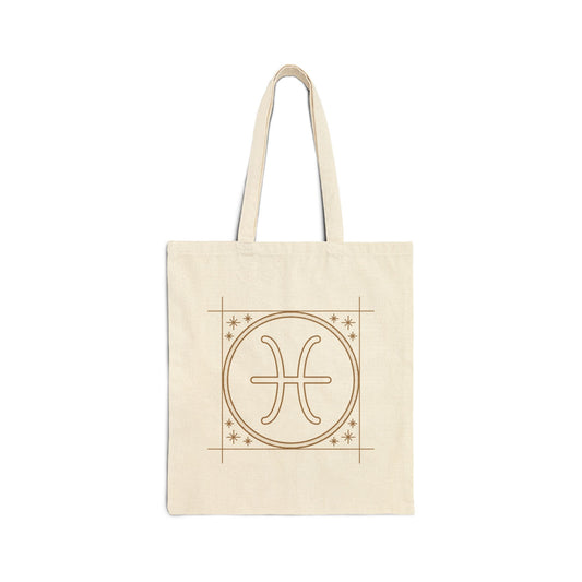 Pisces Zodiac Canvas Tote Bag